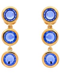 Emma Holland Jewellery - Blue Violet Crystal Drop Clip Earrings - Lyst