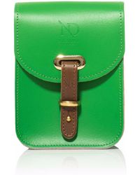 N'damus London - Mini Elizabeth Emerald Leather Crossbody Satchel Bag - Lyst