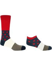 Peper Harow - Made in England - Mayfair Scarlet Luxury Crew & Trainer Socks Bundle - Lyst