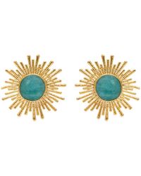 Kybele Studio - Celestial Radiance Earrings With Aventurine - Lyst