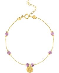 Olivia Le - Journey Phosphosiderite Beaded Bracelet With Coin - Lyst