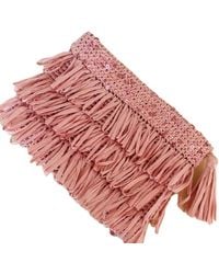 Springmoonatelier - Luxury Star Powder Sequin And Tassel Handmade Raffia Clutch Bag - Lyst