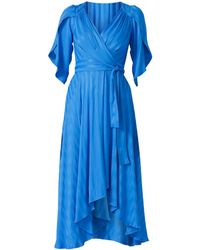 SACHA DRAKE - Hanworth House Wrap Dress In Cobalt - Lyst