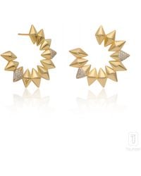 The Jewelz - Imperii Forma Hoop Lightweight Earrings - Lyst