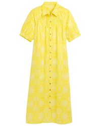 SUNSHINE TIENDA - Citron Gilded Palm Oasis Dress - Lyst