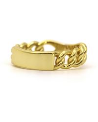 VicStoneNYC Fine Jewelry - Chain Yellow Solid Signet Ring For - Lyst