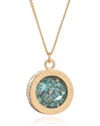 Rachel Jackson London Amulet Birthstone Necklace Gold December - Metallic