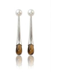 VIEA - Solis Veil Drop Earrings - Lyst