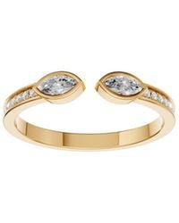 Aya Fine Jewelry - Minimalist Open Wrap Lab Diamond Ring With Marquise Diamonds - Lyst