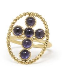 Vintouch Italy - Hope-Plated Iolite Ring - Lyst