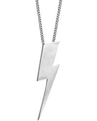 Edge Only - Flat Top Lightning Bolt Pendant Sterling - Lyst