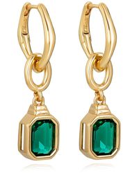 33mm - Avery Emerald Green Drop Earrings - Lyst