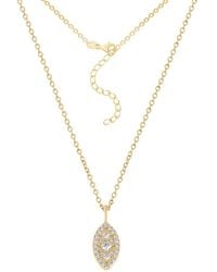 Diamonbliss - Marilyn Monroe Pave Marquise Shape Necklace - Lyst