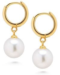 Nialaya - Pearl Drop Earrings - Lyst