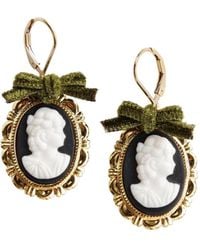 POPORCELAIN - Dark Romance Goddess Oval Porcelain Cameo Earrings - Lyst