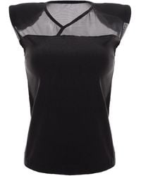 Silvia Serban - Shoulder Pad Stretch Top - Lyst