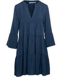 Conquista - Tencel Gathered Seams Dress - Lyst