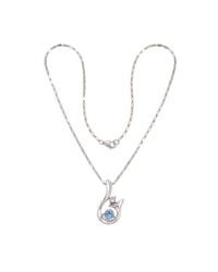 Modenaire - Light Sapphire Abstract Sprout Pendant Necklace - Lyst