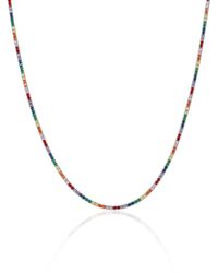 Spero London - Colourful Sterling Tennis Necklace - Lyst