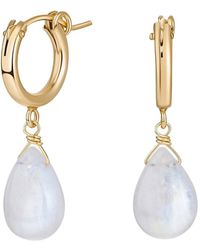 Katy Faye - Neutrals Avery Moonstone Earrings - Lyst