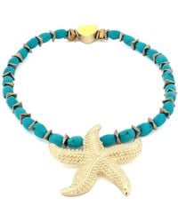 Ebru Jewelry - Majestic Starfish Charm & Heart Beaded Anklet - Lyst