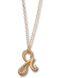 Claire Hill Designs - Fearless Shorthand Charm Necklace - Lyst