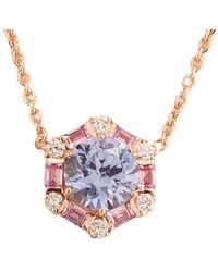 Juvetti - Melba Necklace Ceylon Blue Sapphire, Pink Sapphire & Diamond - Lyst