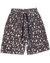 mysimplicated - Neutrals Bermuda Shorts Numbers Design - Lyst