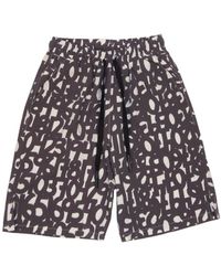 mysimplicated - Neutrals Bermuda Shorts Numbers Design - Lyst