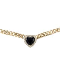 BLOOMTINE | Earth Angel HQ - Loves Frequency Mini Plated Onyx Heart Choker Necklace - Lyst