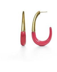 Gold & Honey - J Hoop Earrings - Lyst
