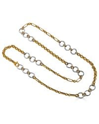 Loni Paul Jewelry - Mixed Metal Long Circle Necklace - Lyst