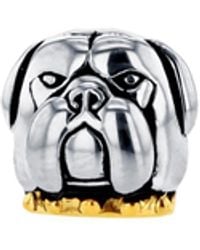 True Rocks - 2Tone Sterling With 18Kt-Plated Detail Bulldog Stud Earring - Lyst
