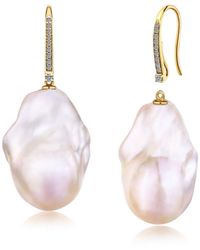 Kai Fine Jewelry - Solid Natural Diamond & Baroque Pearl Convertible Drop Earrings - Lyst
