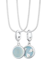 Lily Charmed - Sterling Agate Healing Stone Necklace With Round Snake Chain - Lyst