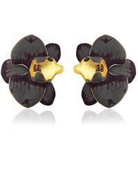 Milou Jewelry - Orchid Flower Earrings - Lyst