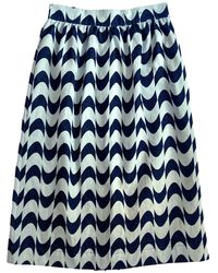 L2R THE LABEL - Gathered Midi Skirt In Print - Lyst