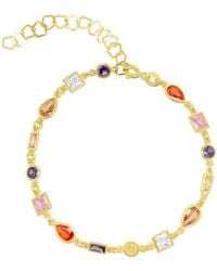 Spero London - Multicolour Multi Cut Sterling Bracelet - Lyst