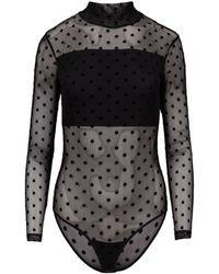 Oh!Zuza - Sheer Bodysuit With Turtleneck - Lyst