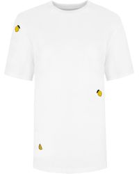 INGMARSON - Lemon Embroidered Organic Cotton T-shirt - Lyst