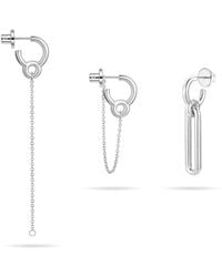 Meulien - Mismatched Geometric Link Earrings - Lyst
