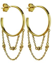 Areia Jewellery - Elvira Chain Hoops - Lyst