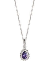 Charlotte's Web Jewellery - February Birthstone Sterling Necklace - Lyst