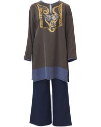 Saniya Khan - Roses & Filigree Hand Painted Tunic - Lyst