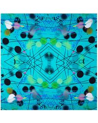 Lilia Munn - Mulberry Silk Scarf– Aqua - Lyst