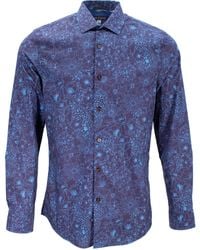lords of harlech - Nigel Outline Floral Shirt - Lyst