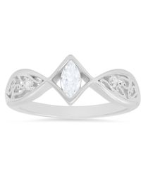 Kylie Harper - Sterling Petite Vintage Marquise-Cut Filigree Ring - Lyst
