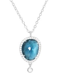 KAMARIA - Johari Lab Created Gemstone Necklace With Crystals - Lyst