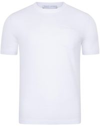 Paul James Knitwear - Ultra Fine Cotton Eduard Knitted Pocket T-Shirt - Lyst