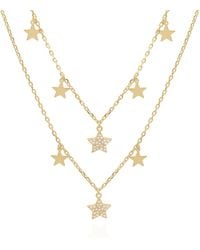 Luna Charles - Blake Double Row Star Necklace - Lyst